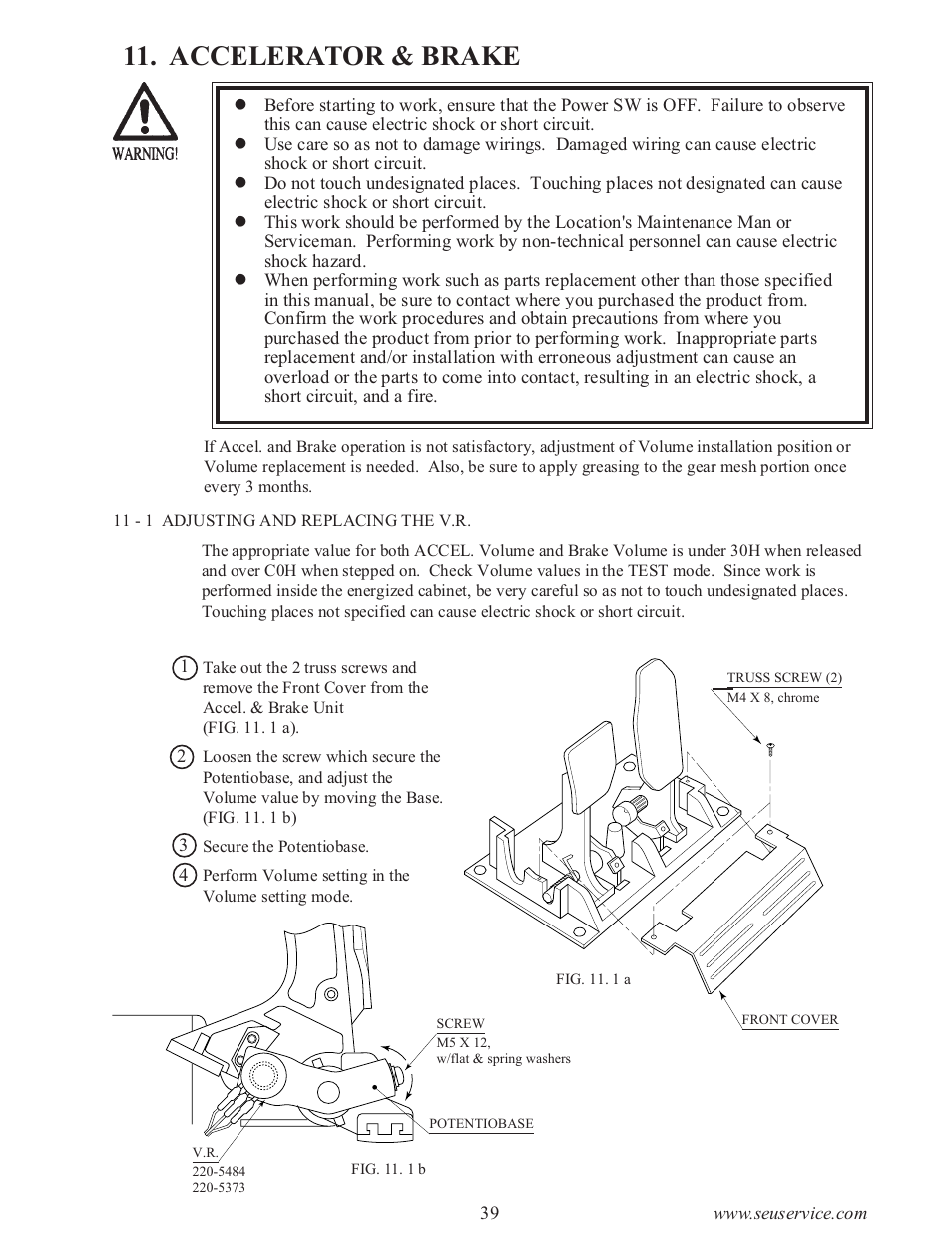 Accelerator & brake | Sega type twin F355 User Manual | Page 46 / 153
