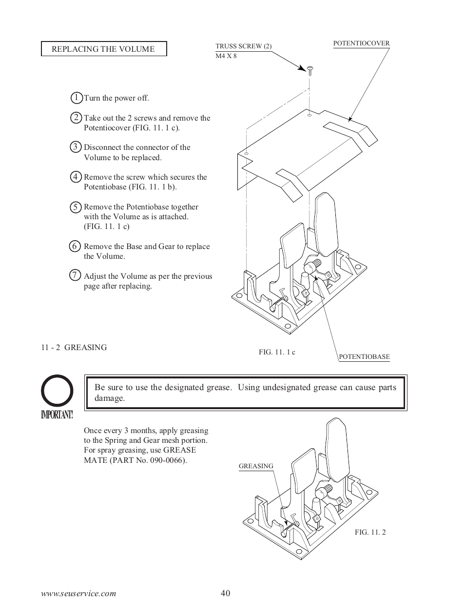 Important | Sega type twin F355 User Manual | Page 47 / 153