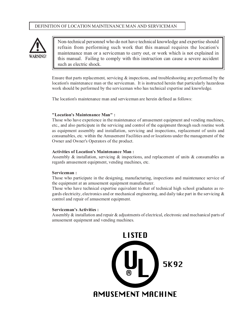 Sega type twin F355 User Manual | Page 7 / 153