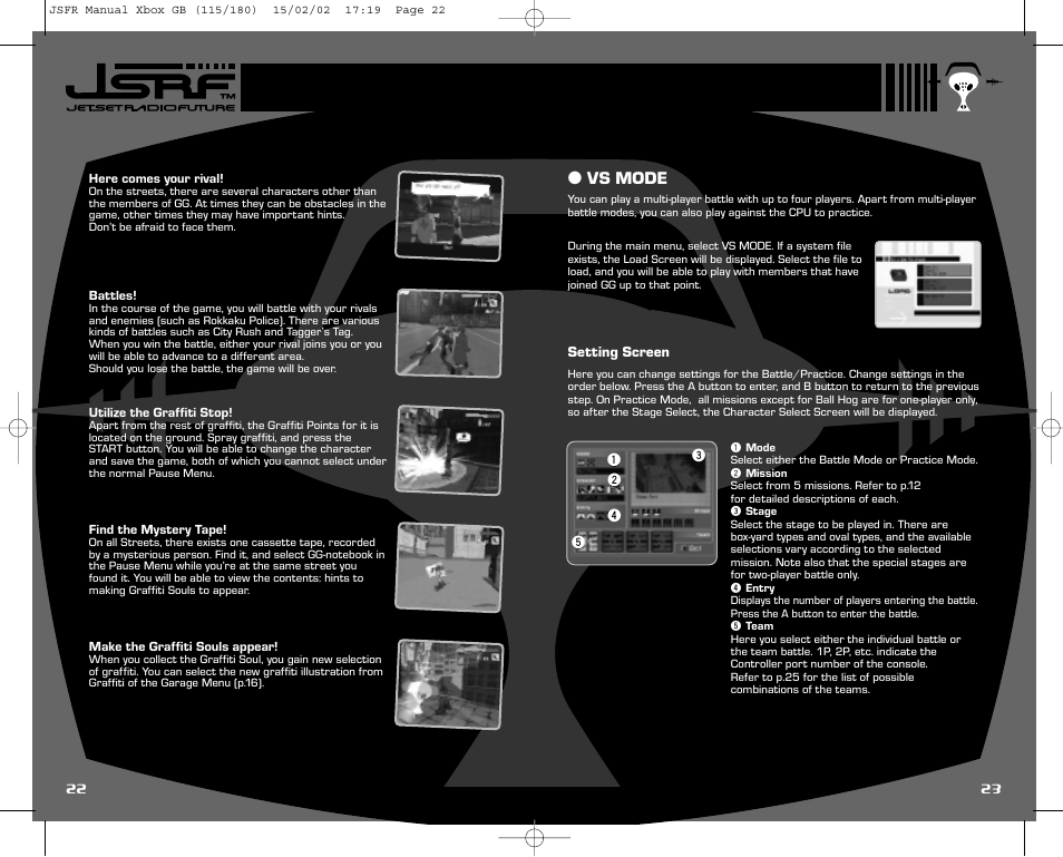 Vs mode | Sega IG02401E User Manual | Page 14 / 26