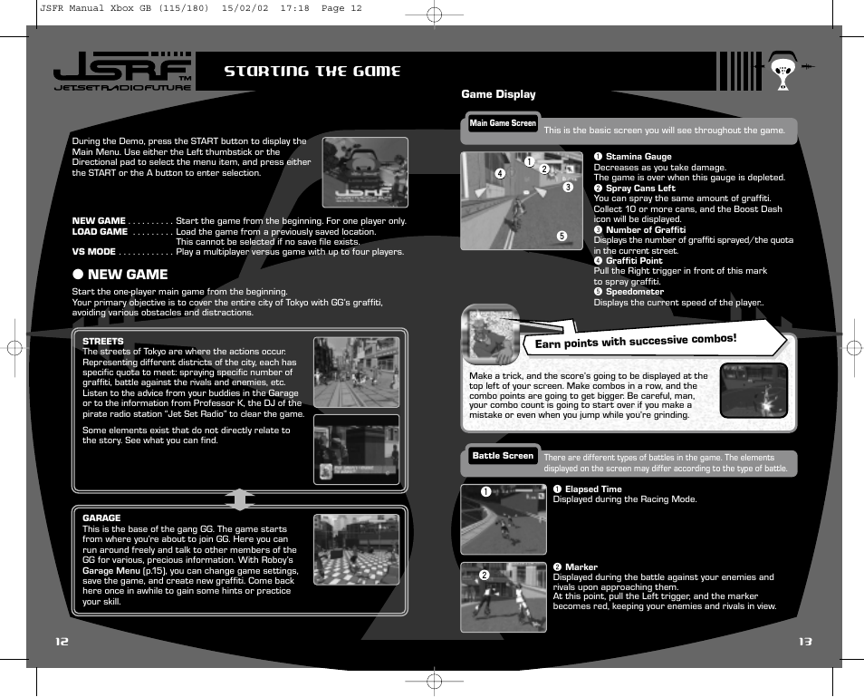 New game, Starting the game | Sega IG02401E User Manual | Page 9 / 26