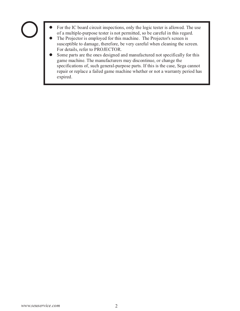 Important | Sega WaveRunner GP User Manual | Page 11 / 182