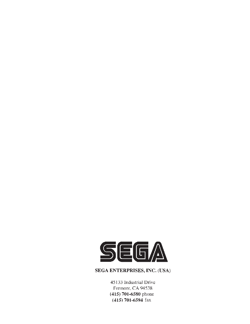 Sega INITIAL "D" TYPE TWIN. User Manual | Page 124 / 124