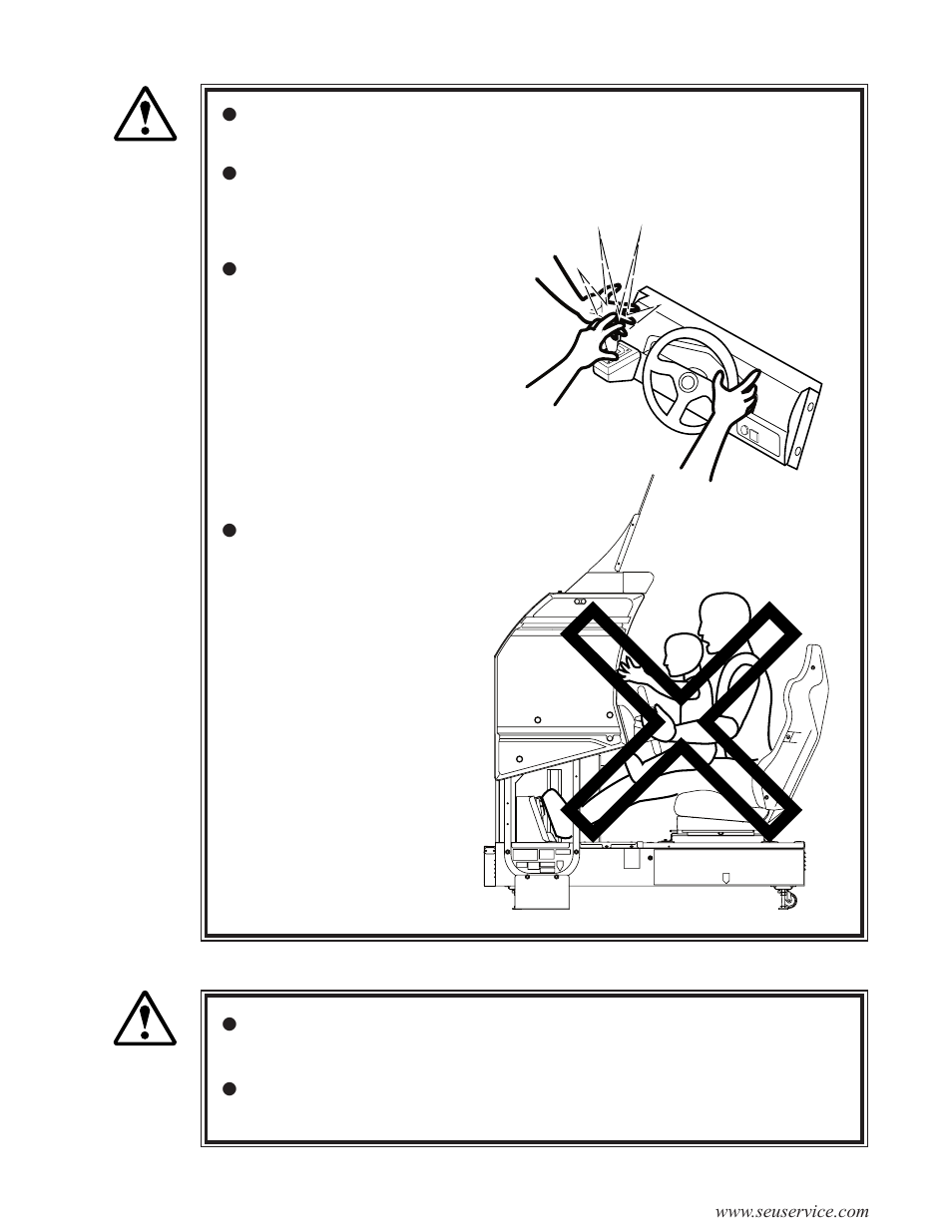 Caution, Warning | Sega INITIAL "D" TYPE TWIN. User Manual | Page 15 / 124