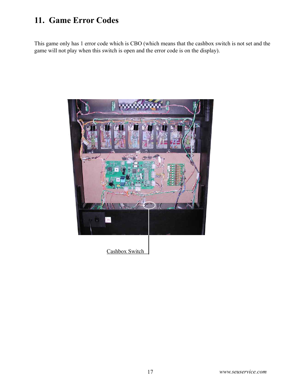 Game error codes | Sega CRAZY TAXI 999-1618 User Manual | Page 25 / 46