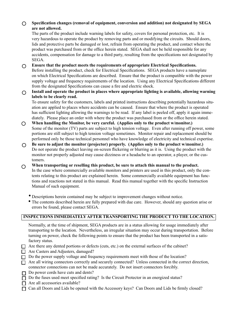 Sega CRAZY TAXI 999-1618 User Manual | Page 4 / 46