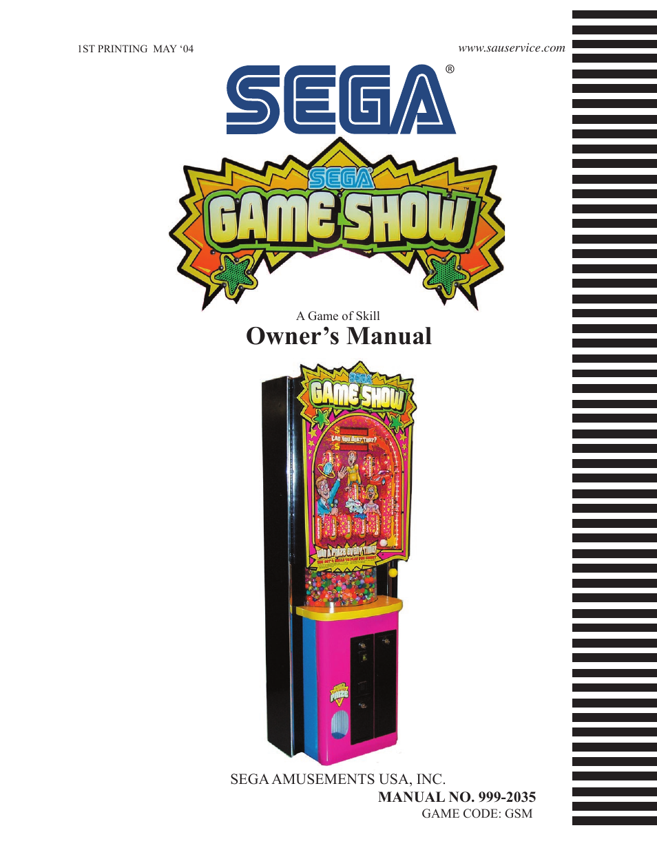 Sega GAME SHOW User Manual | 34 pages