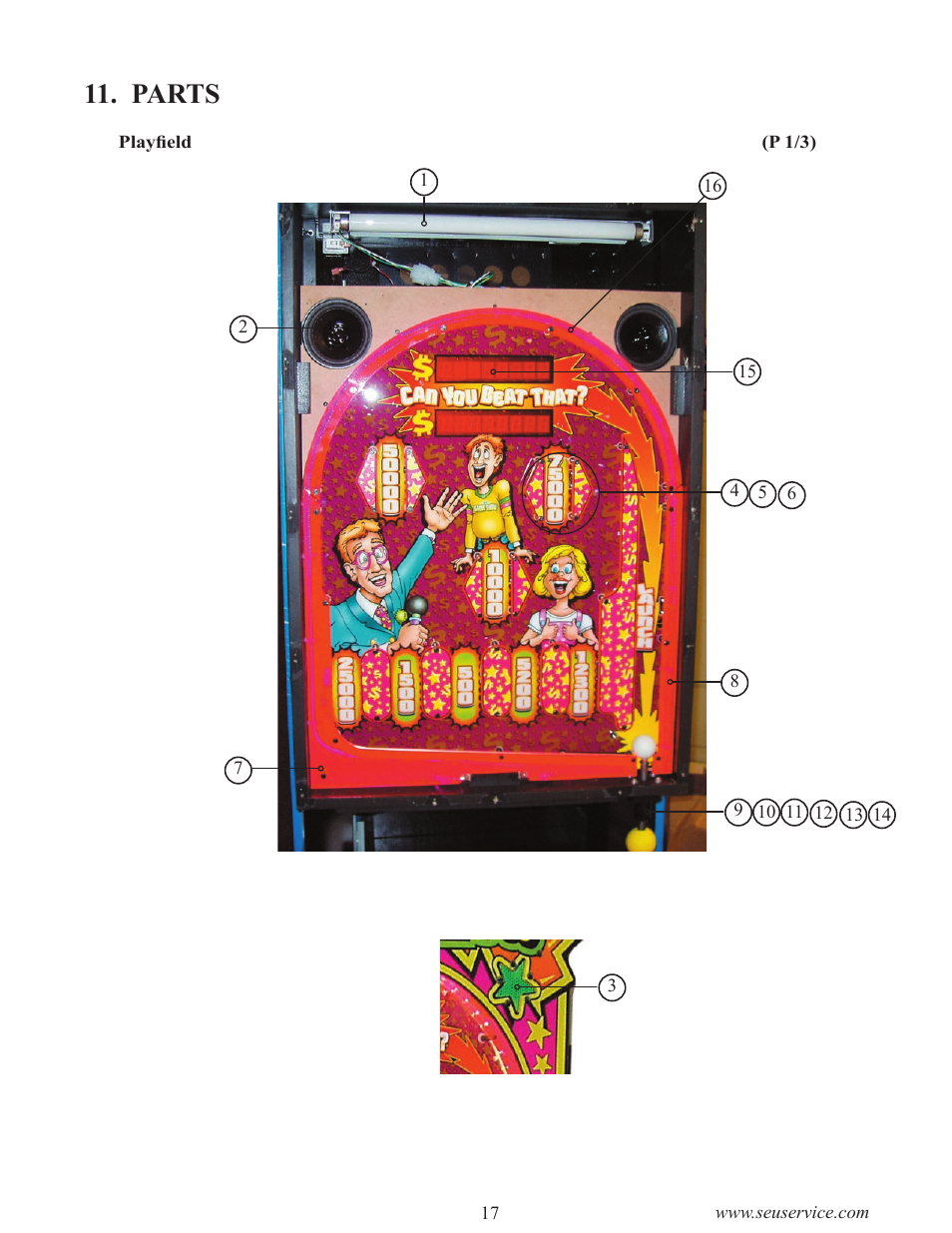 Parts | Sega GAME SHOW User Manual | Page 25 / 34