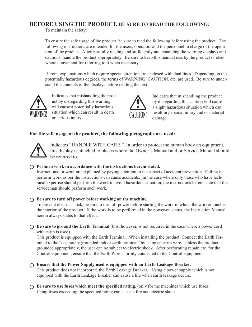 Caution, Warning | Sega GAME SHOW User Manual | Page 3 / 34