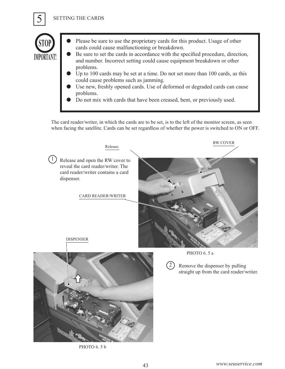 Stop, Important | Sega Satellite TV System User Manual | Page 11 / 14