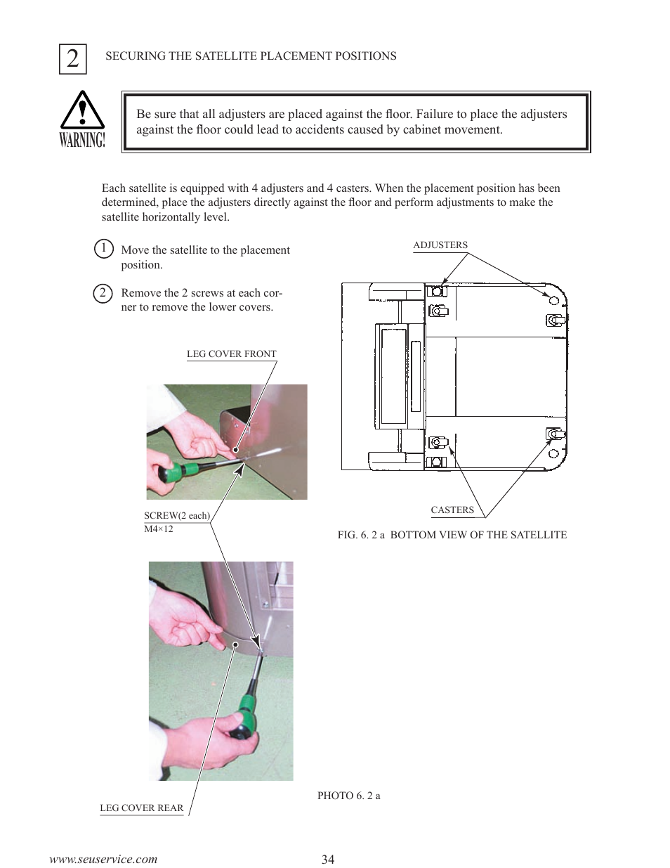 Warning | Sega Satellite TV System User Manual | Page 2 / 14