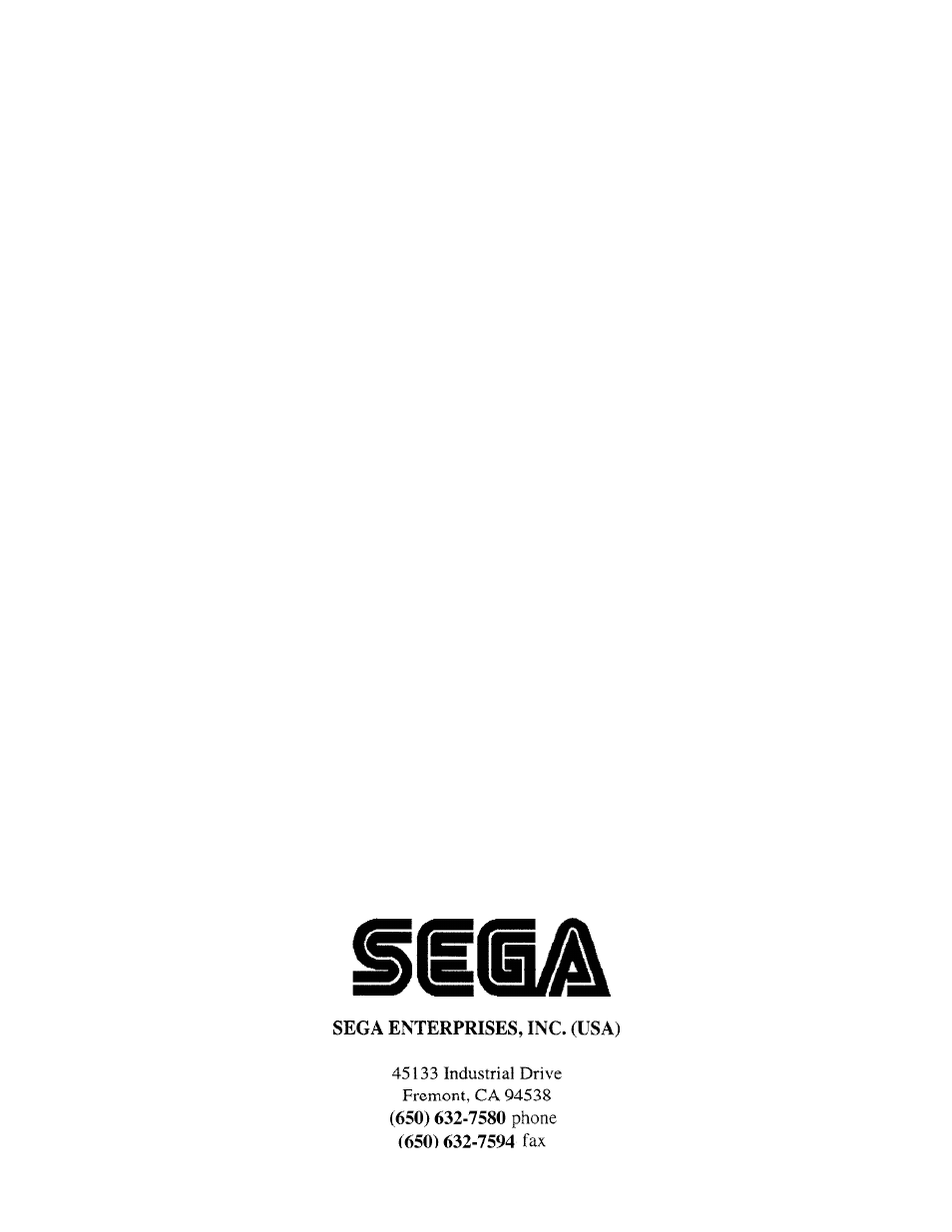 Sega 999-0921 User Manual | Page 85 / 85