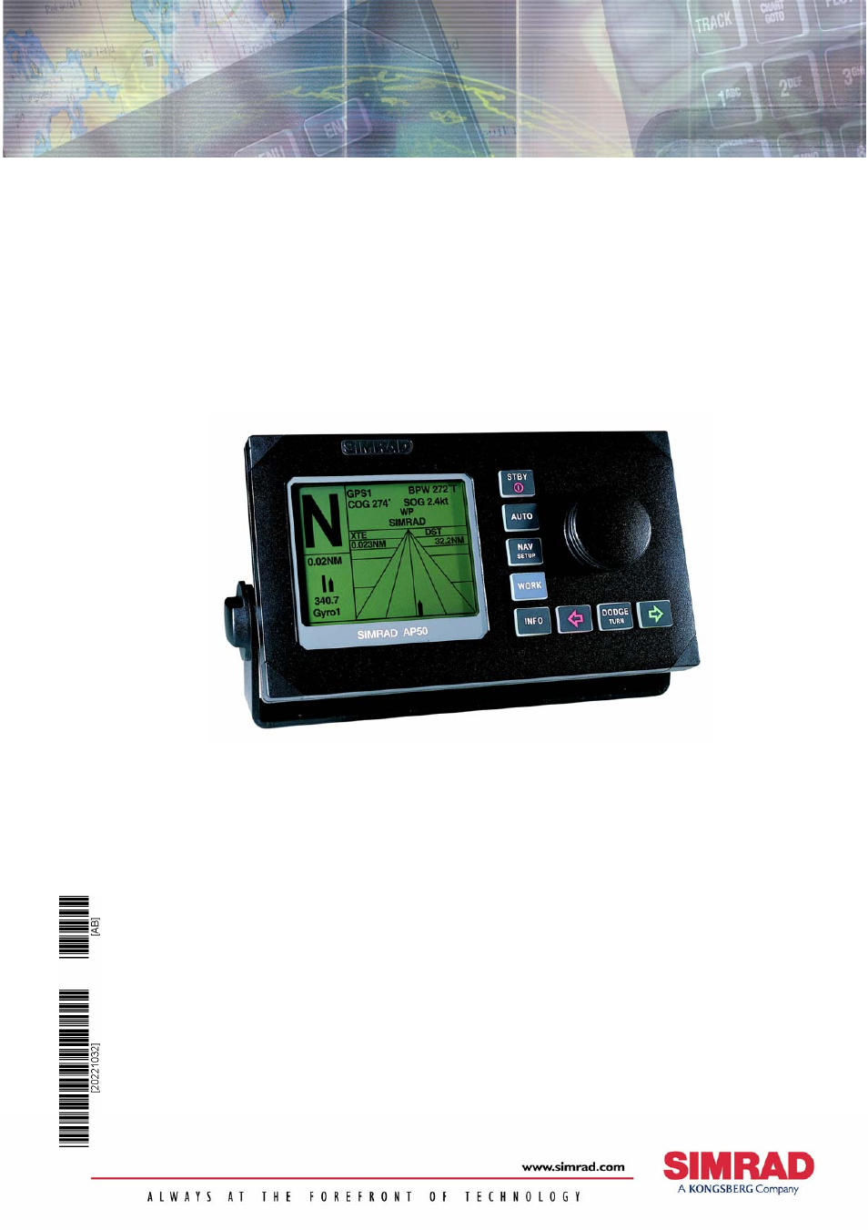 Simrad AUTOPILOT SYSTEM AP50 User Manual | 188 pages