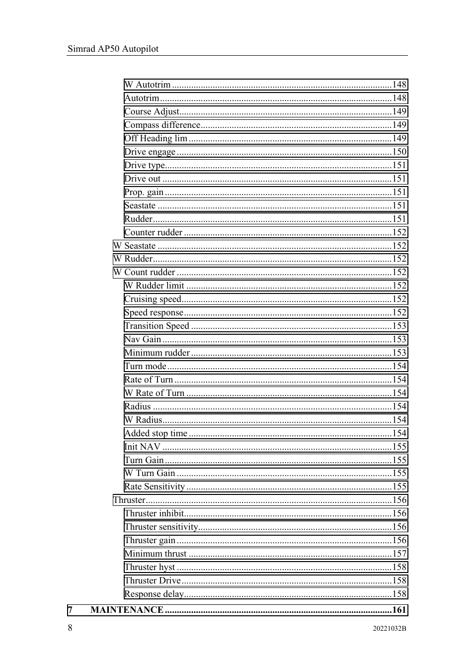 Simrad AUTOPILOT SYSTEM AP50 User Manual | Page 10 / 188