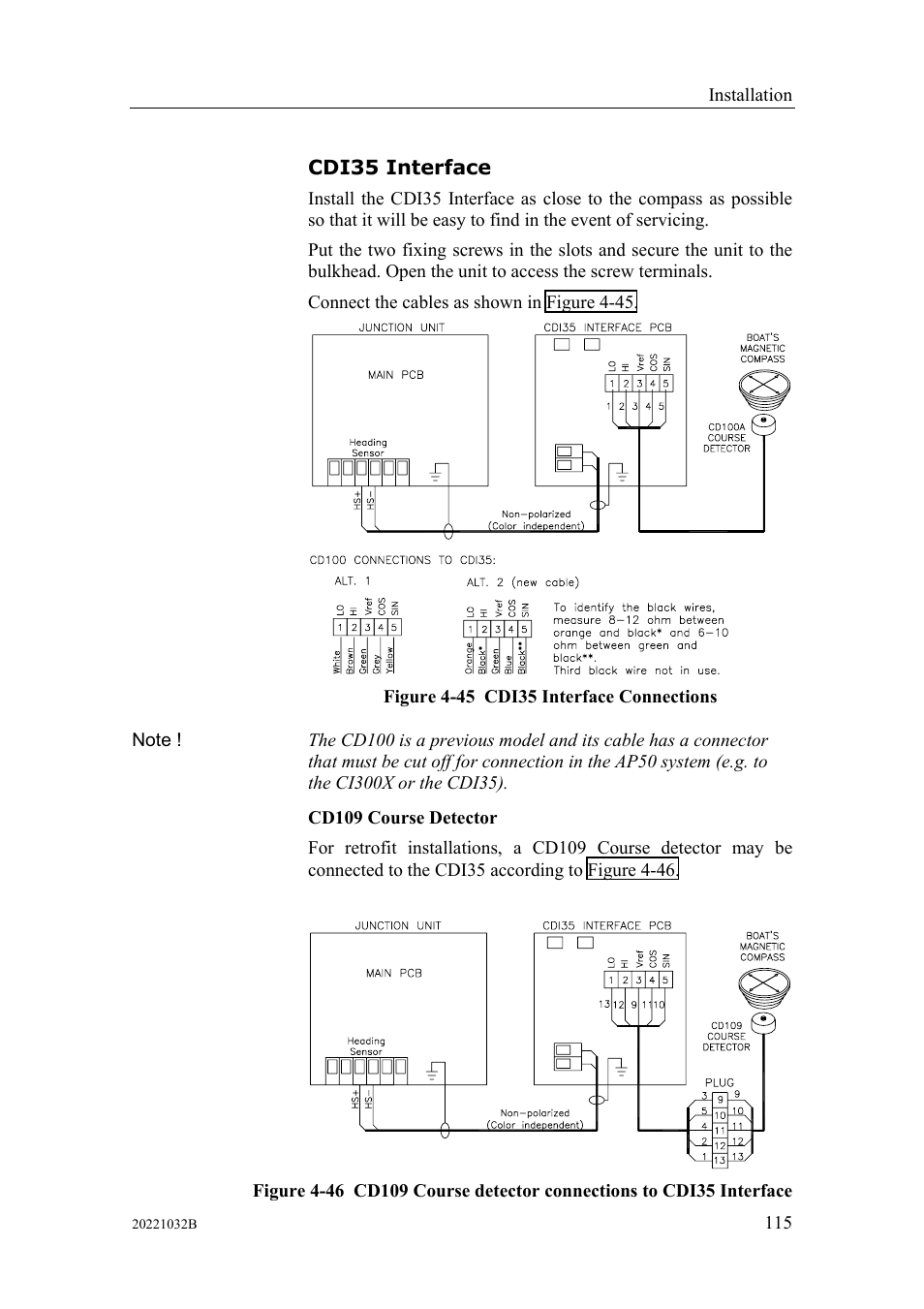 Cdi35 interface | Simrad AUTOPILOT SYSTEM AP50 User Manual | Page 117 / 188