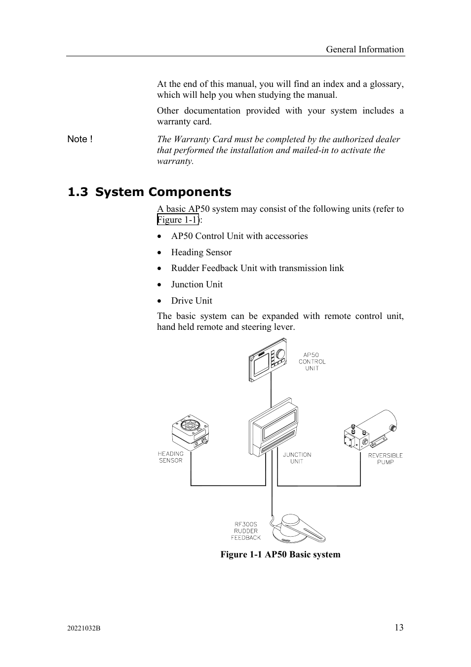 System components, 3 system, Components | 3 system components | Simrad AUTOPILOT SYSTEM AP50 User Manual | Page 15 / 188