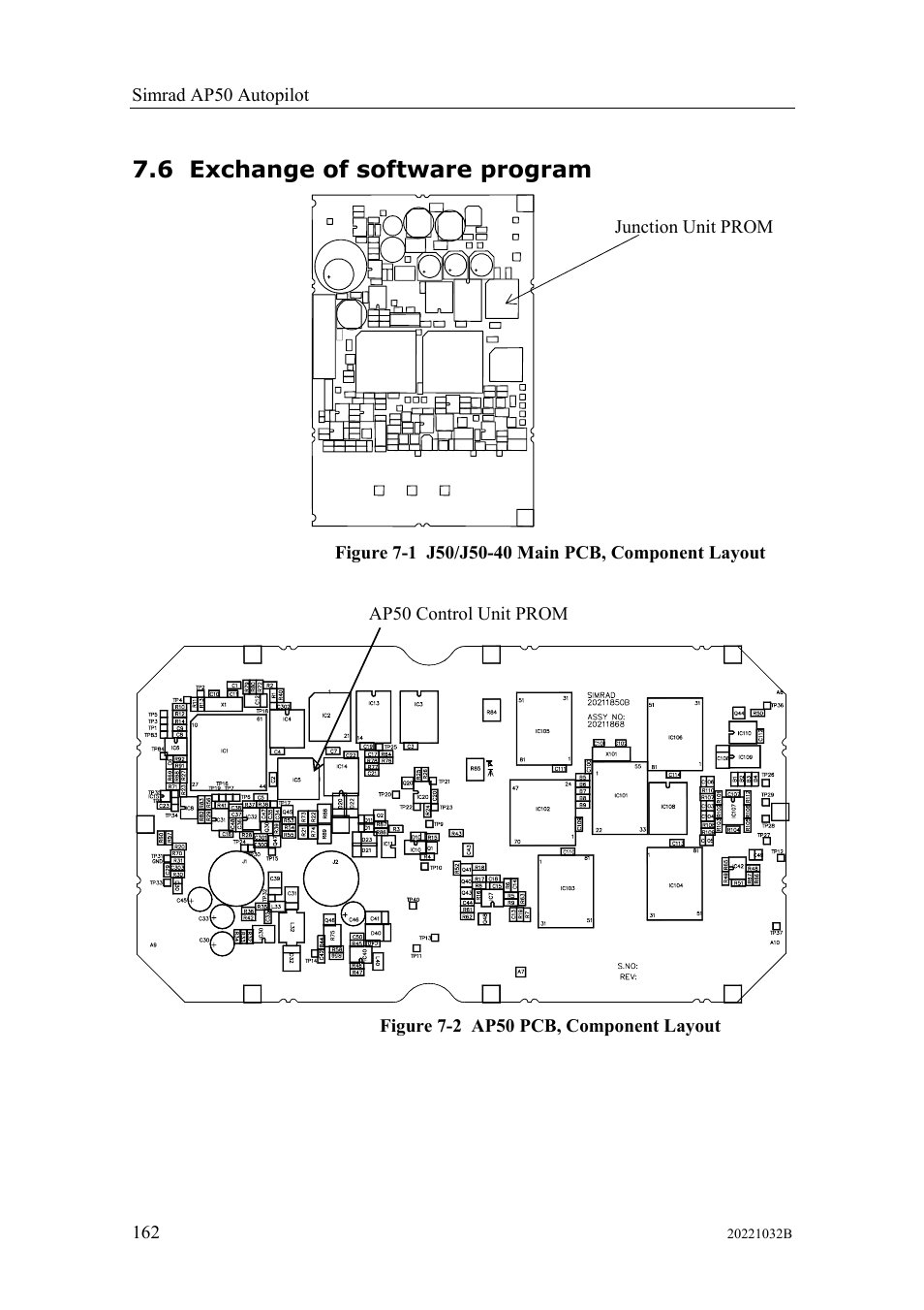 Exchange of software program, 6 exchange of software program | Simrad AUTOPILOT SYSTEM AP50 User Manual | Page 164 / 188