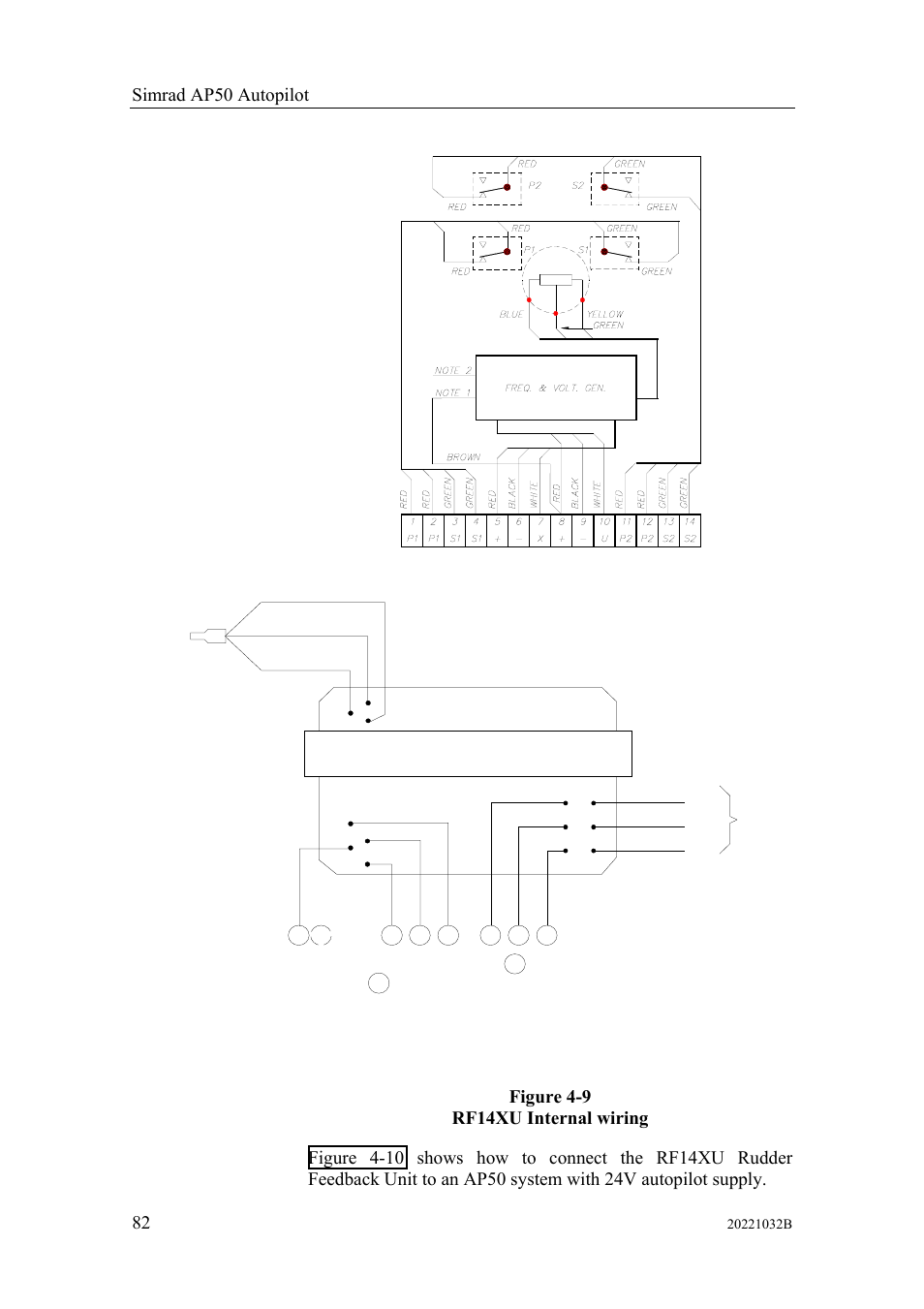 Simrad ap50 autopilot 82, R f 14x u el ec t r on ic mod u le | Simrad AUTOPILOT SYSTEM AP50 User Manual | Page 84 / 188