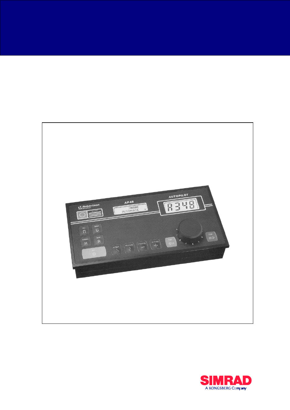 Simrad ROBERTSON AP45 User Manual | 124 pages