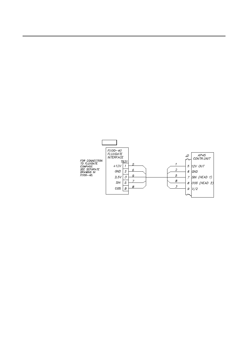 Alignment, Fi100-40 fluxgate interface, Alignment -8 fi100-40 fluxgate interface -8 | 8 ap45/fi100-40 f, Luxgate, Nterface, Iring | Simrad ROBERTSON AP45 User Manual | Page 58 / 124