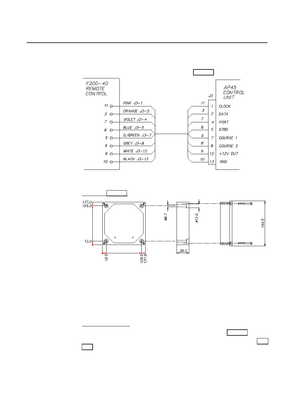 Optional equipment, F200-40 remote control, S9 steering lever | 27 f200-40/ap45 - w, Iring diagram, 28 s9 m, Ounting | Simrad ROBERTSON AP45 User Manual | Page 76 / 124