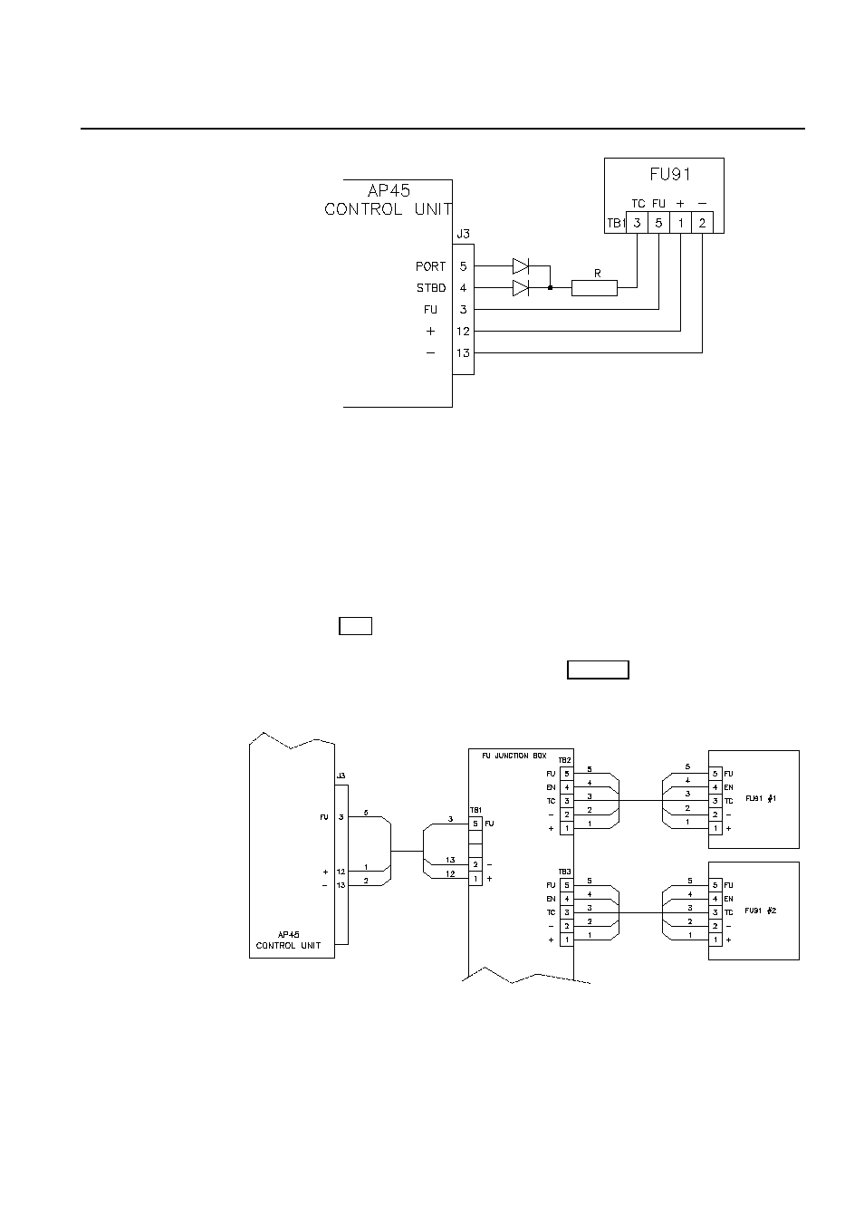 33 fu91, With mode switching, 34 fu91 m | Ultiple installation | Simrad ROBERTSON AP45 User Manual | Page 79 / 124