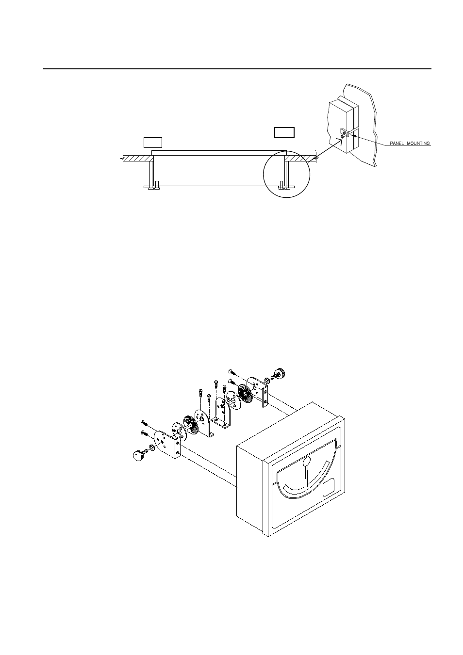 Panel mounting, Bracket mounting, Panel mounting -34 bracket mounting -34 | 41 p, Anel mounting, 42 ri35 b, Racket mounting | Simrad ROBERTSON AP45 User Manual | Page 84 / 124