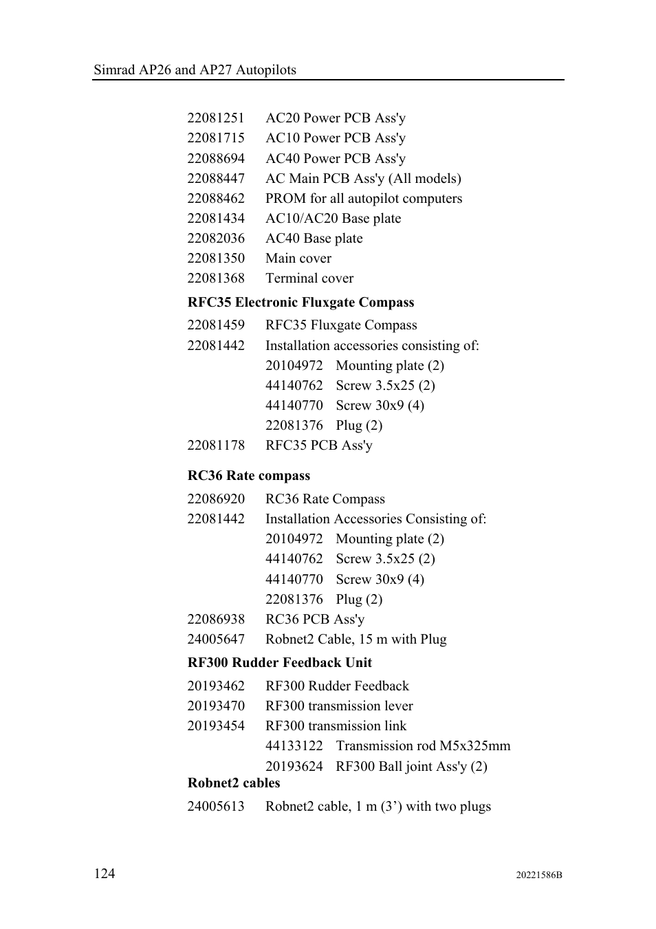 Simrad Autopilot AP26 User Manual | Page 126 / 152
