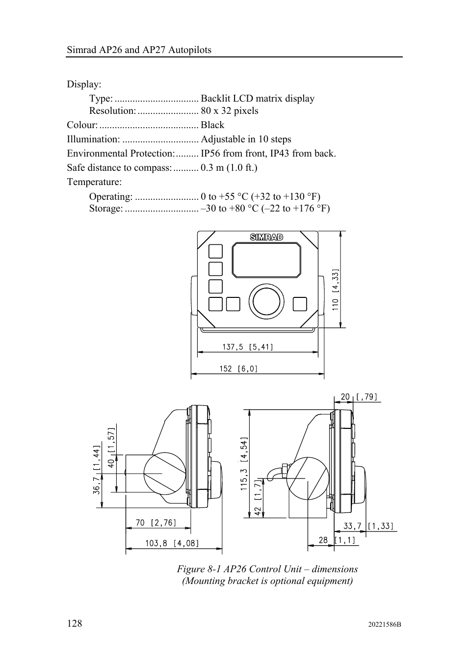 Simrad Autopilot AP26 User Manual | Page 130 / 152