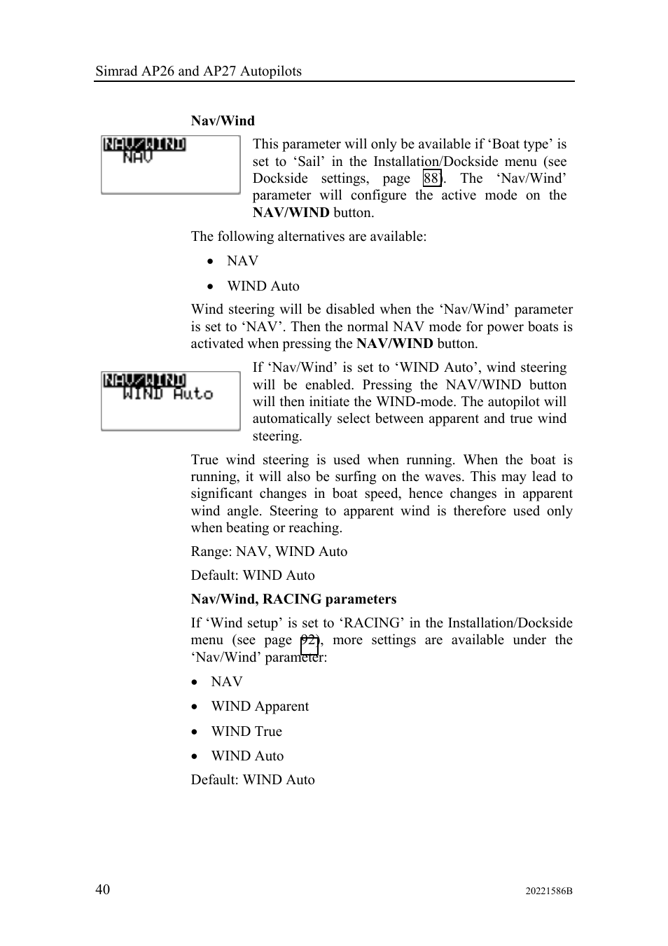 Simrad Autopilot AP26 User Manual | Page 42 / 152