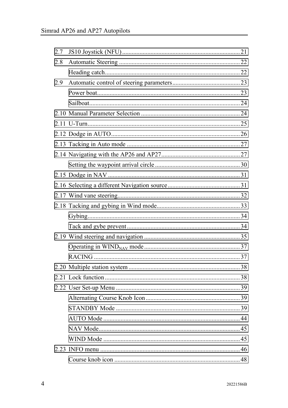 Simrad Autopilot AP26 User Manual | Page 6 / 152