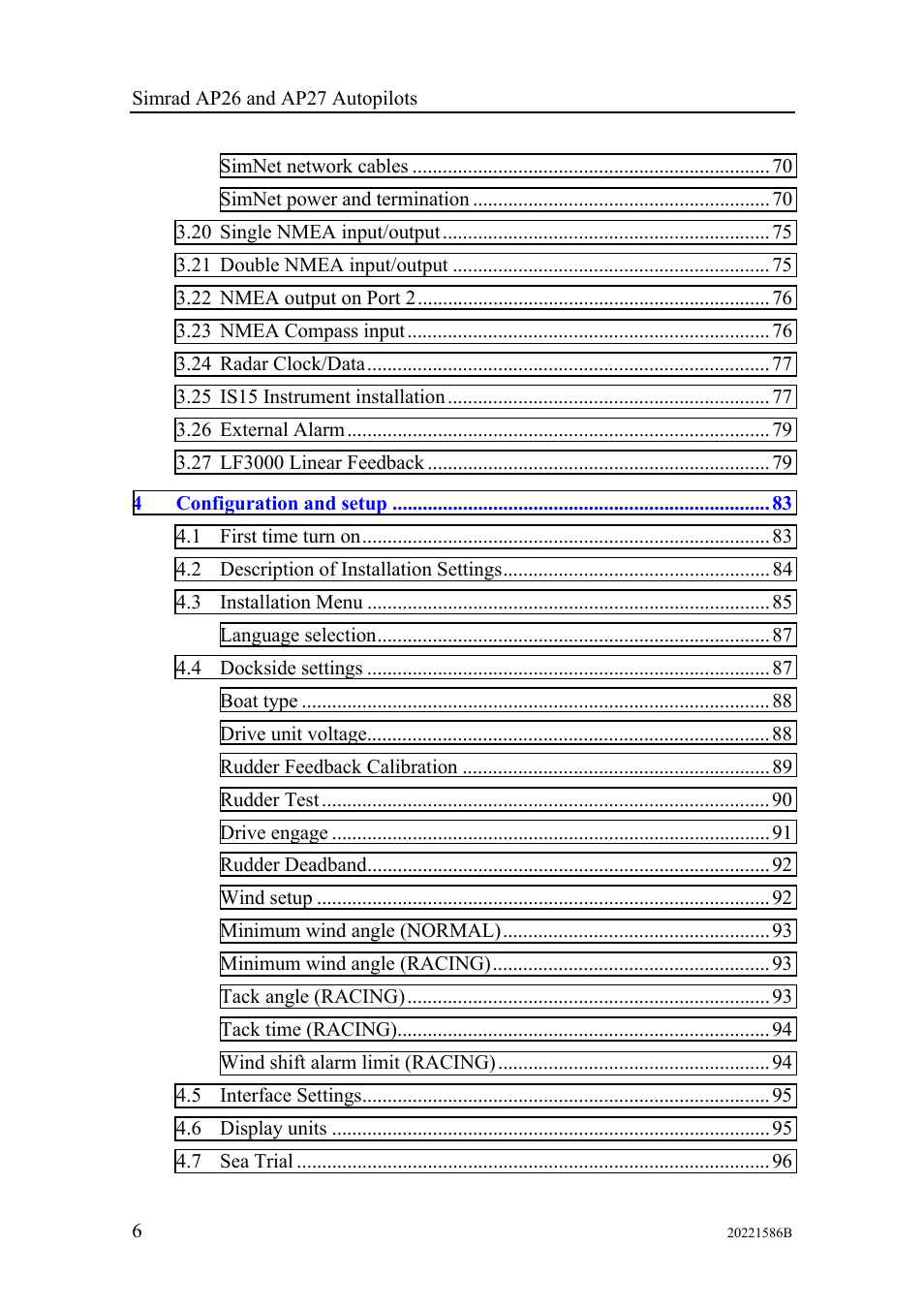 Simrad Autopilot AP26 User Manual | Page 8 / 152