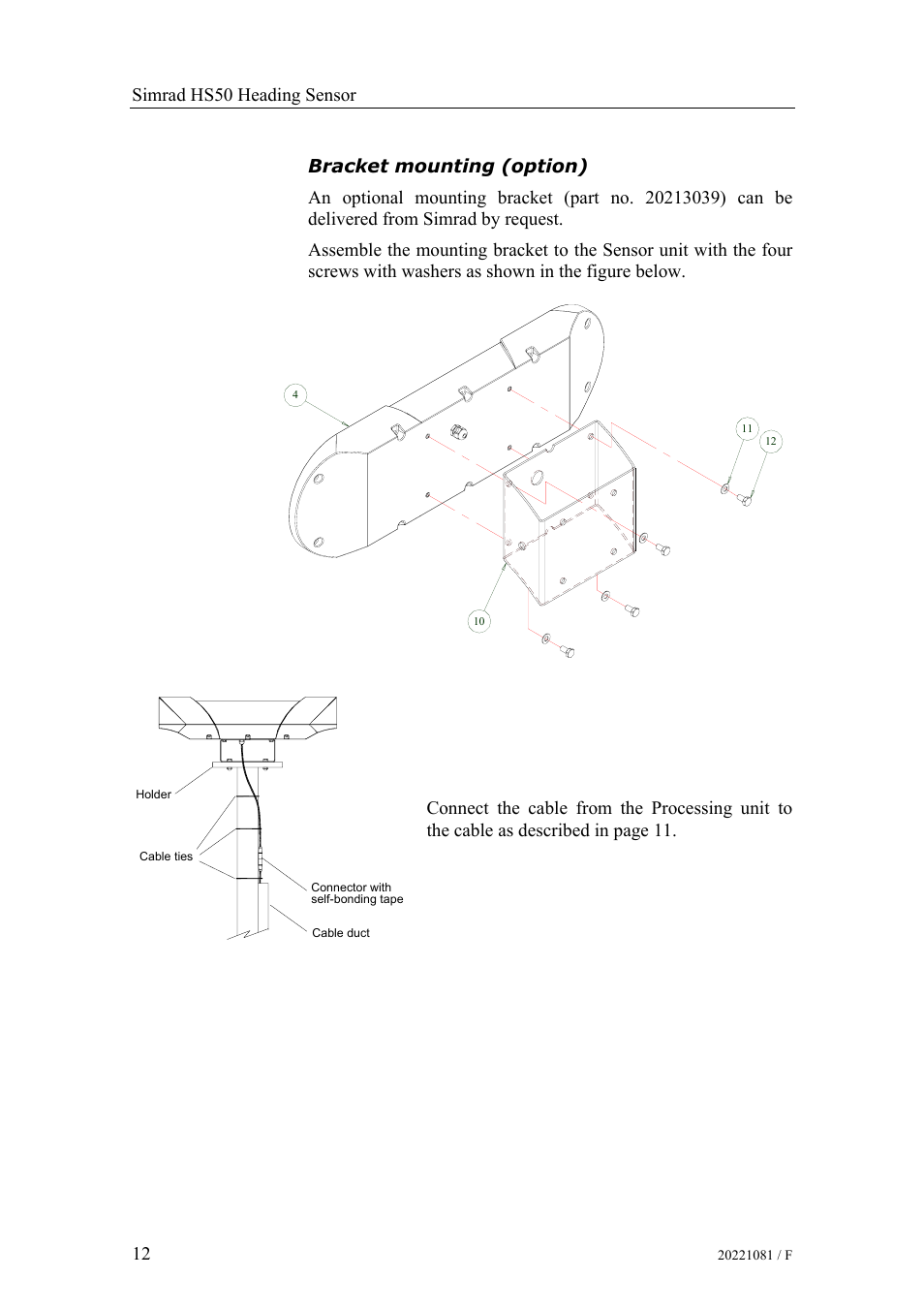 Simrad hs50 heading sensor 12 | Simrad HS50 User Manual | Page 20 / 63