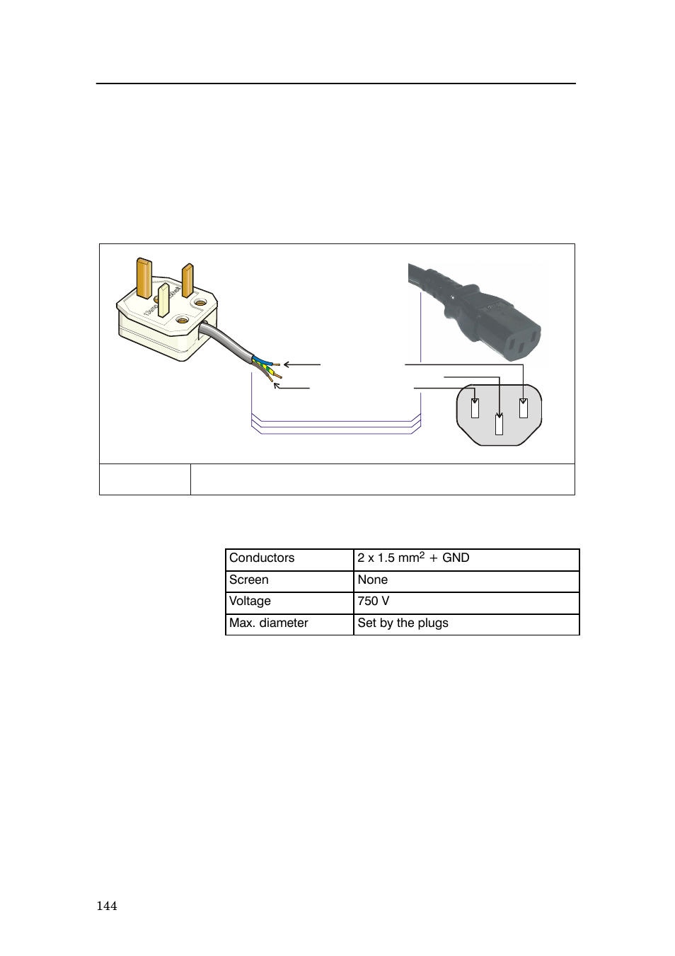 Standard ac power cable | Simrad EQ60 User Manual | Page 156 / 210