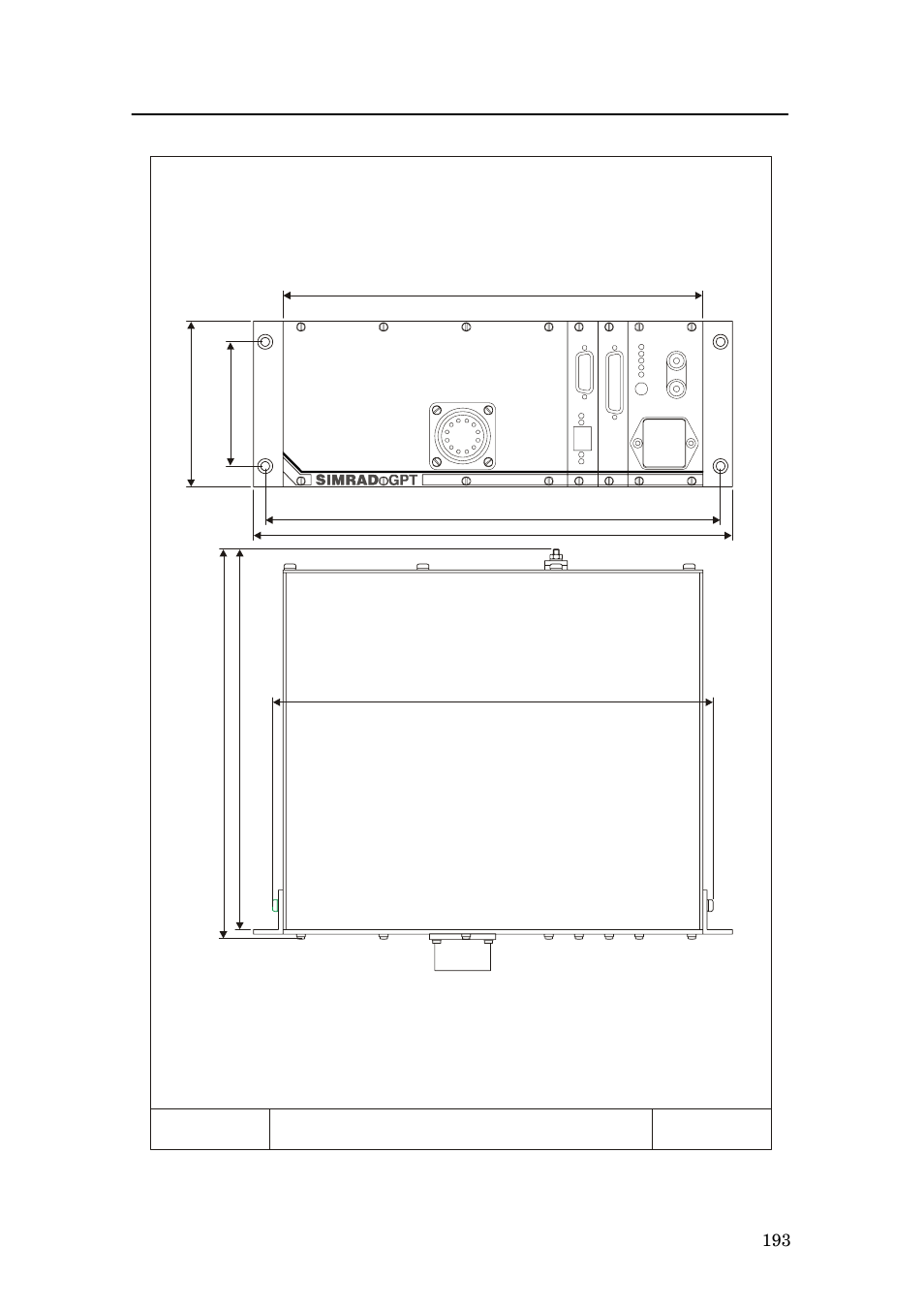 References, Gpt dimensions and installation | Simrad EQ60 User Manual | Page 205 / 210