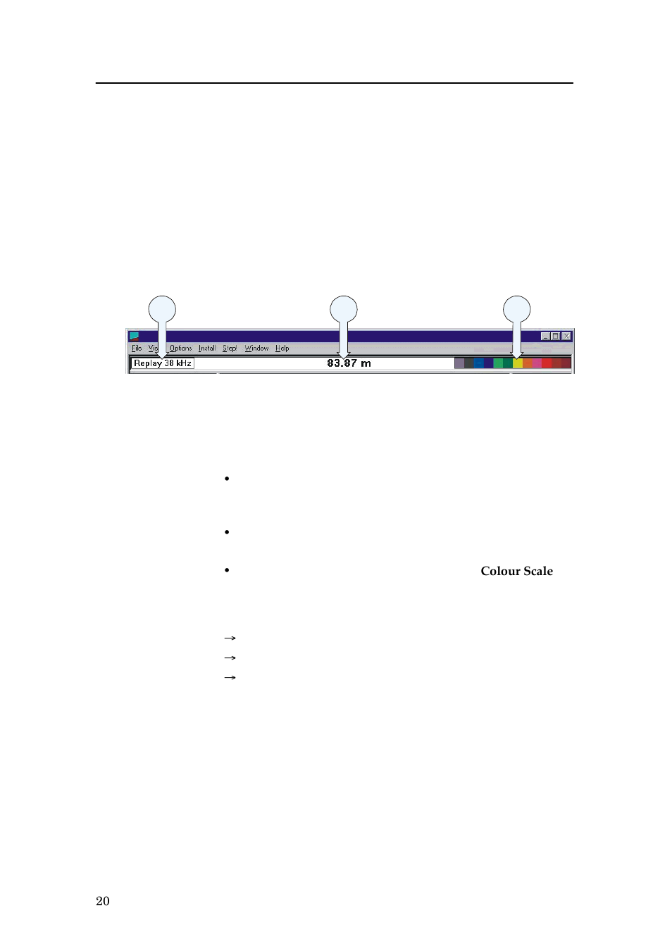 Ab c, Header view | Simrad EQ60 User Manual | Page 32 / 210