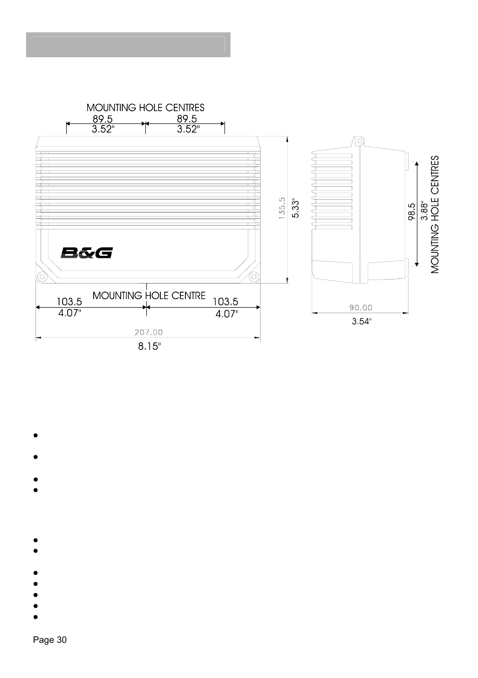 H1000 pilot, Description/installation, Advanced control processor unit description | Siting the acp unit, Mounting procedure | B&G H1000 Autopilot User Manual | Page 31 / 68