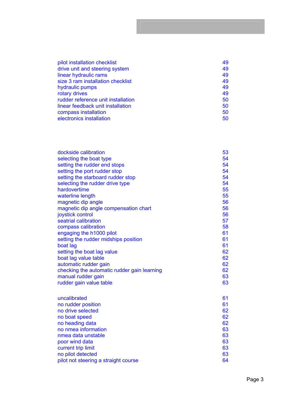 B&G H1000 Autopilot User Manual | Page 4 / 68