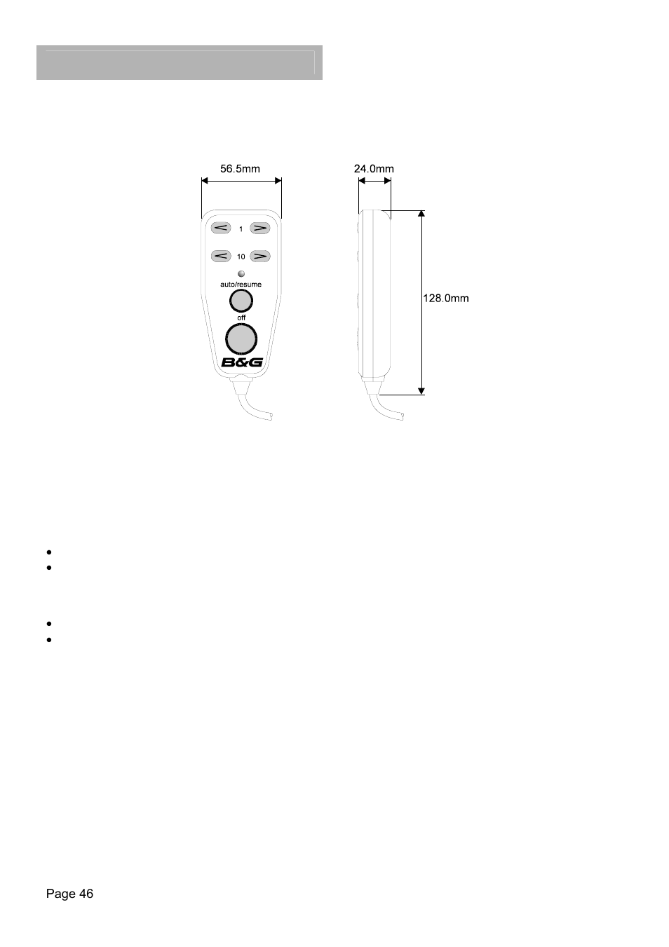 H1000 pilot, Description/installation, Hand-held controller | B&G H1000 Autopilot User Manual | Page 47 / 68
