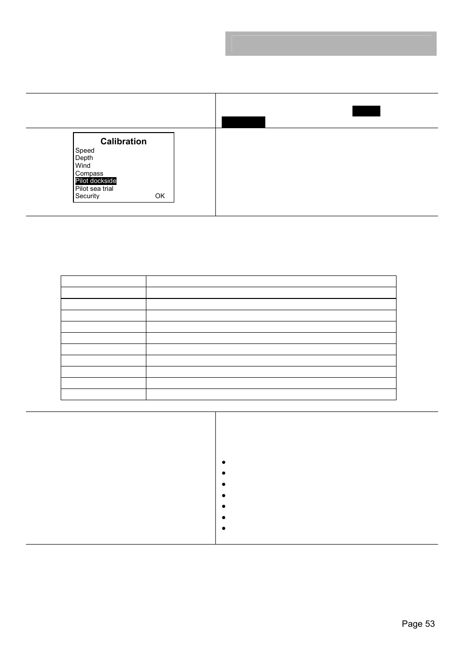H1000 pilot, Calibration, Calibrating the pilot | Pilot calibration parameters | B&G H1000 Autopilot User Manual | Page 54 / 68