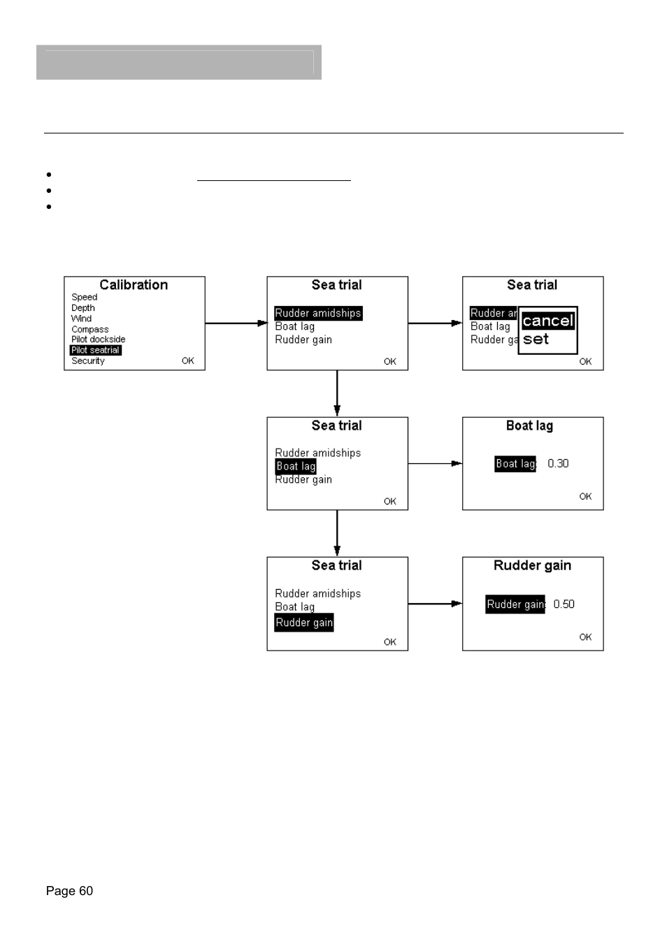 H1000 pilot, Calibration, Seatrial calibration | B&G H1000 Autopilot User Manual | Page 61 / 68