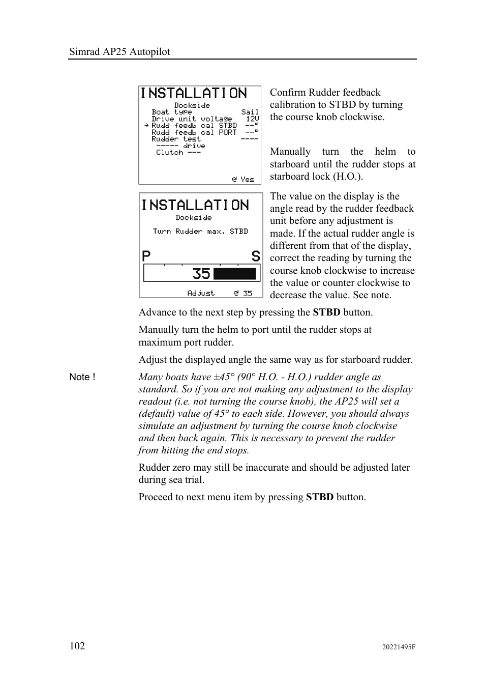 Simrad AP25 User Manual | Page 104 / 172