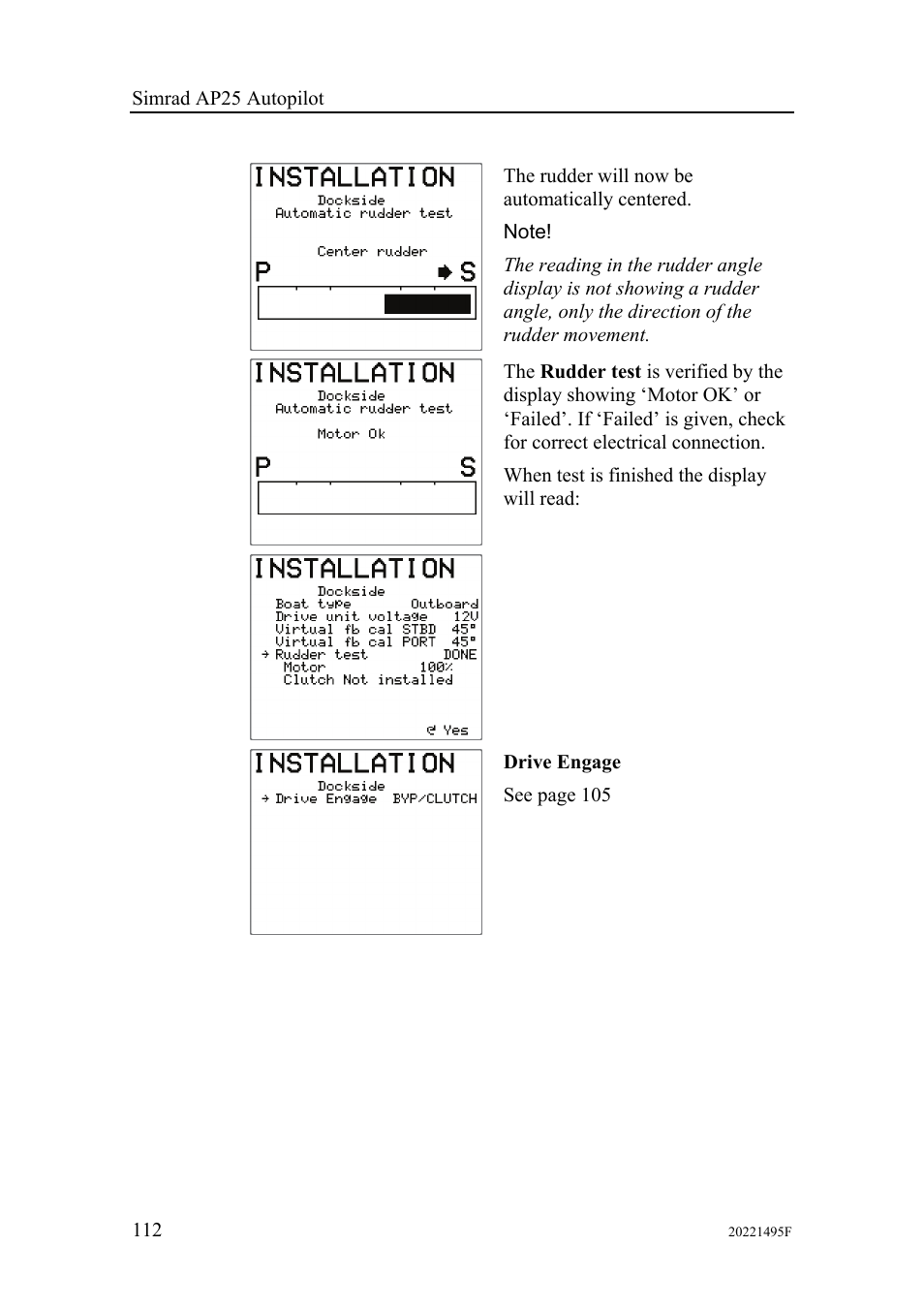 Simrad AP25 User Manual | Page 114 / 172
