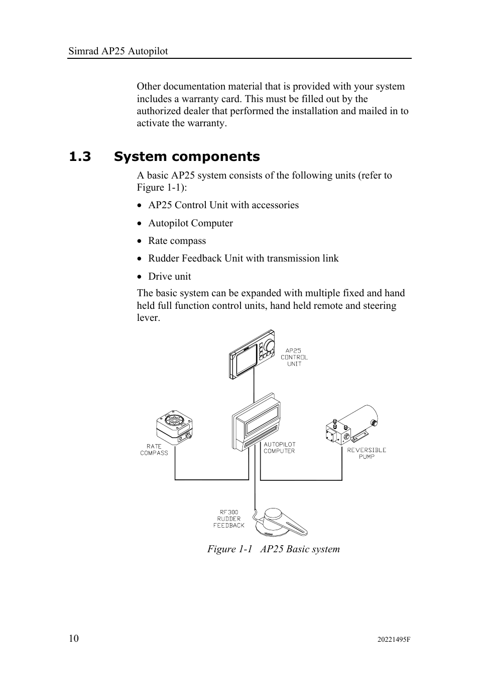 3 system components | Simrad AP25 User Manual | Page 12 / 172