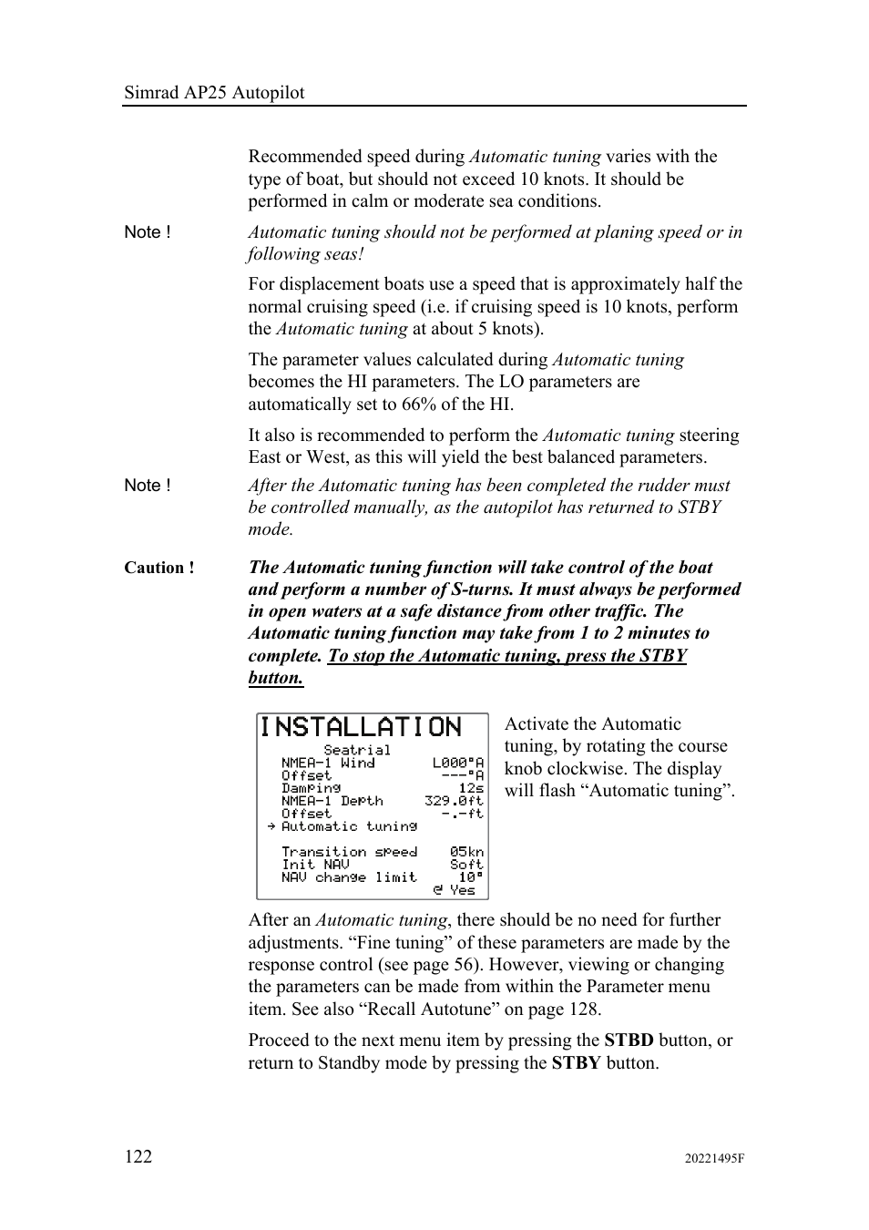 Simrad AP25 User Manual | Page 124 / 172