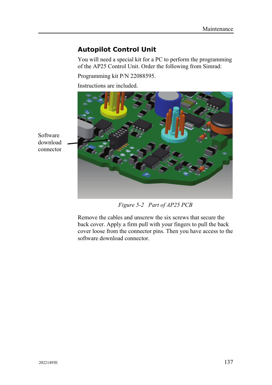 Autopilot control unit | Simrad AP25 User Manual | Page 139 / 172