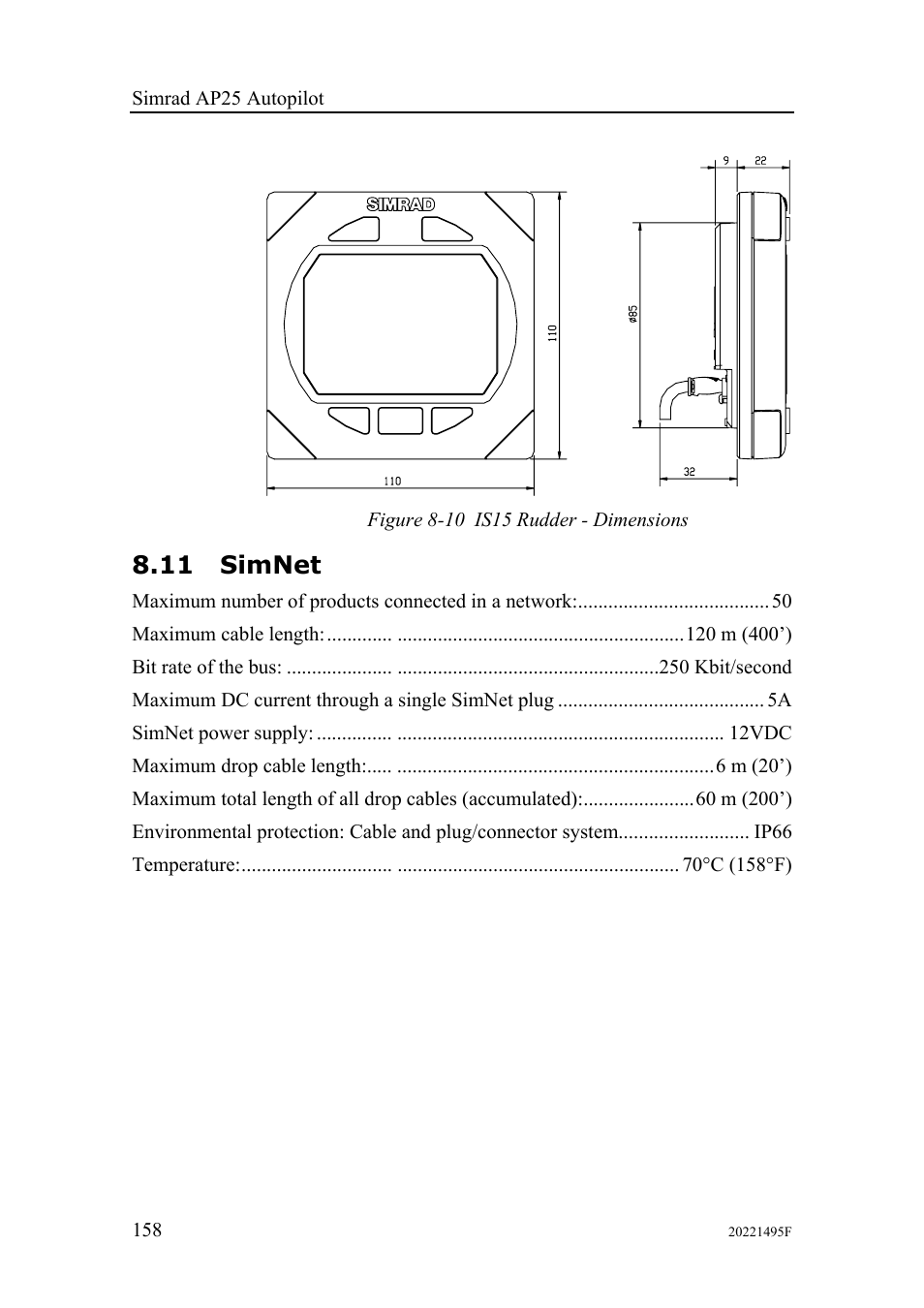 11 simnet | Simrad AP25 User Manual | Page 160 / 172