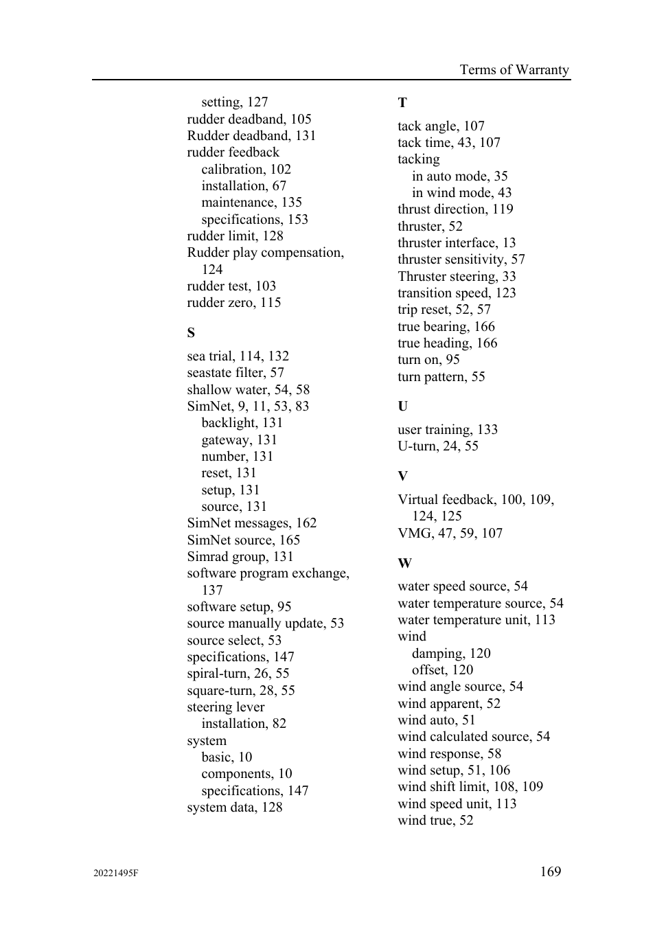Simrad AP25 User Manual | Page 171 / 172