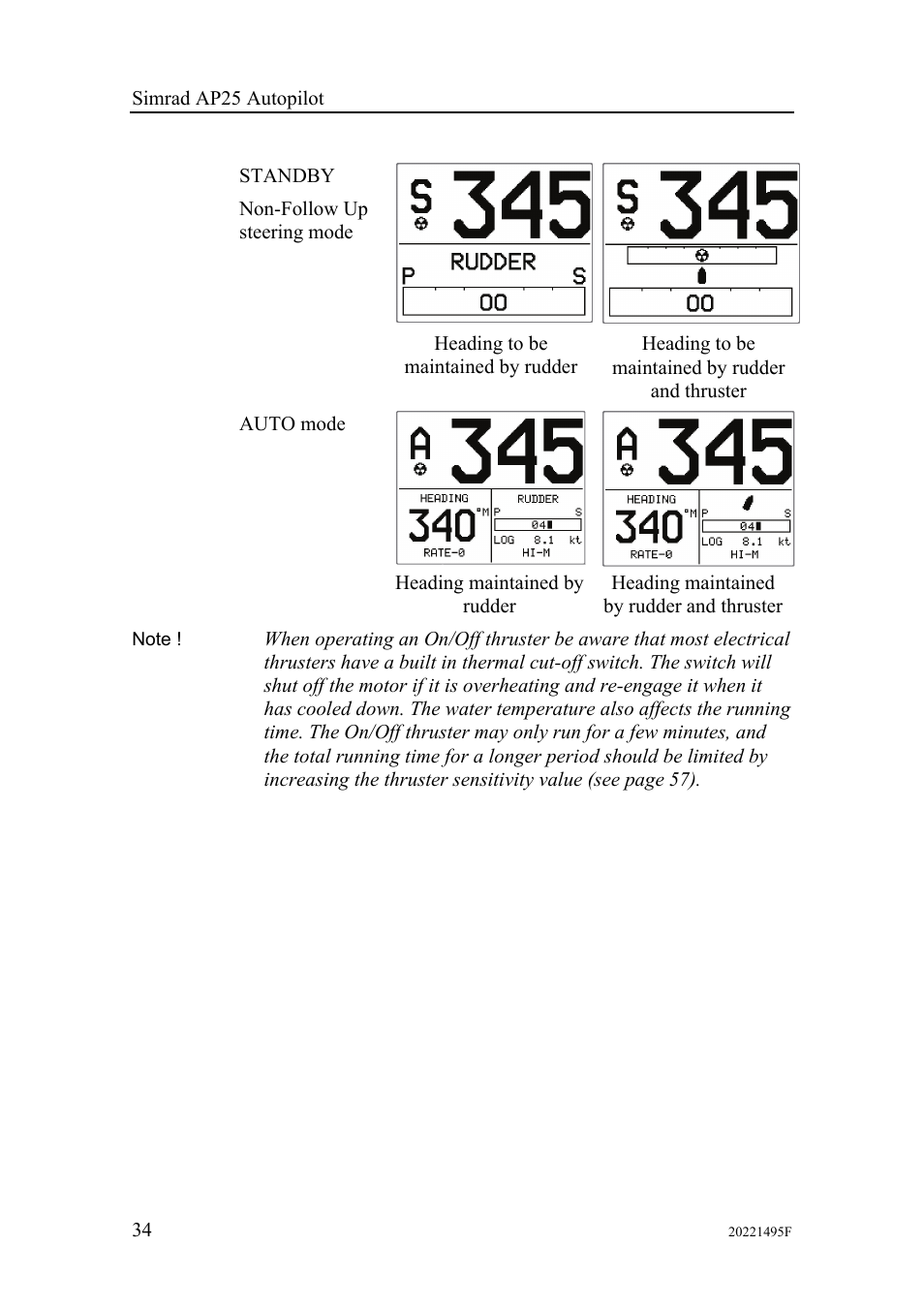 Simrad AP25 User Manual | Page 36 / 172