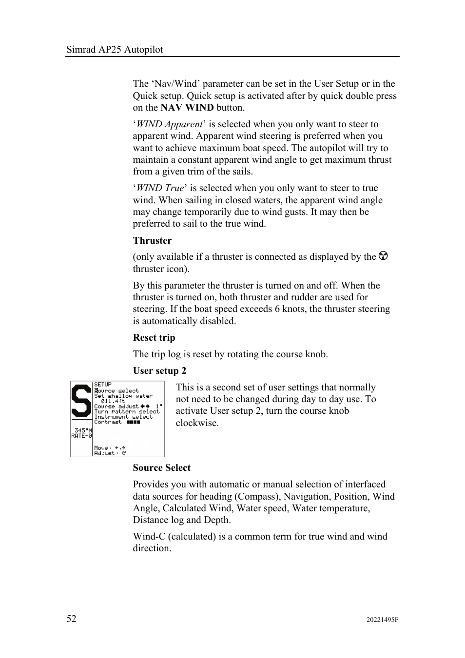 Simrad AP25 User Manual | Page 54 / 172